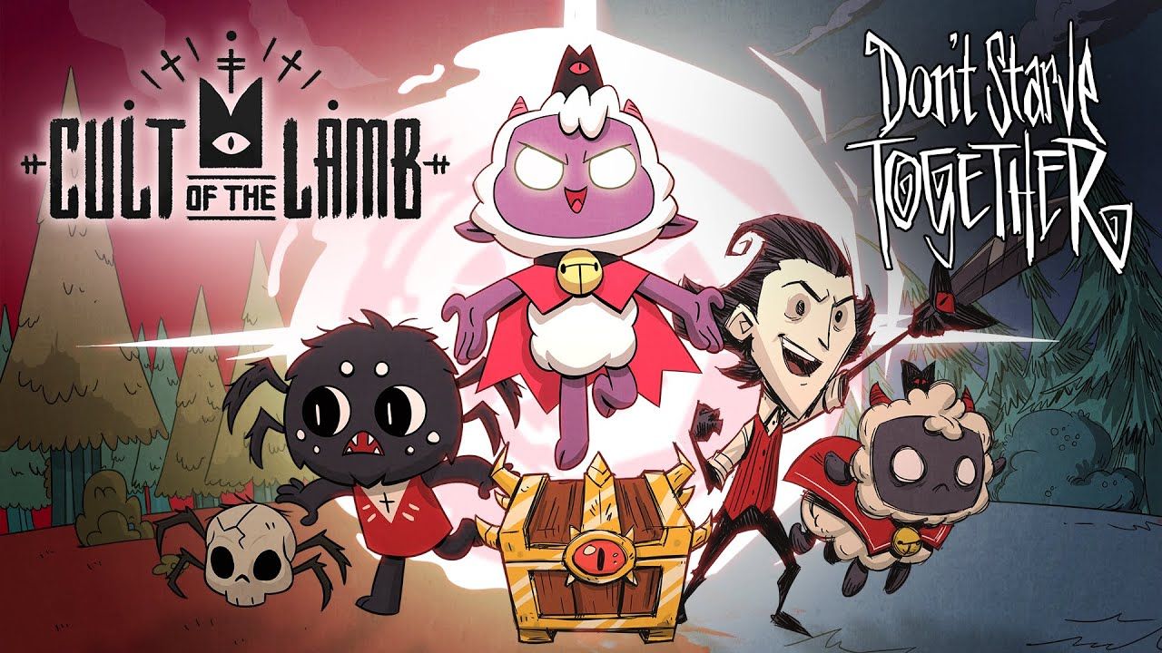 Cult of the Starving: Cult of the Lamb partners with Don't Starve Together for their first year anniversary