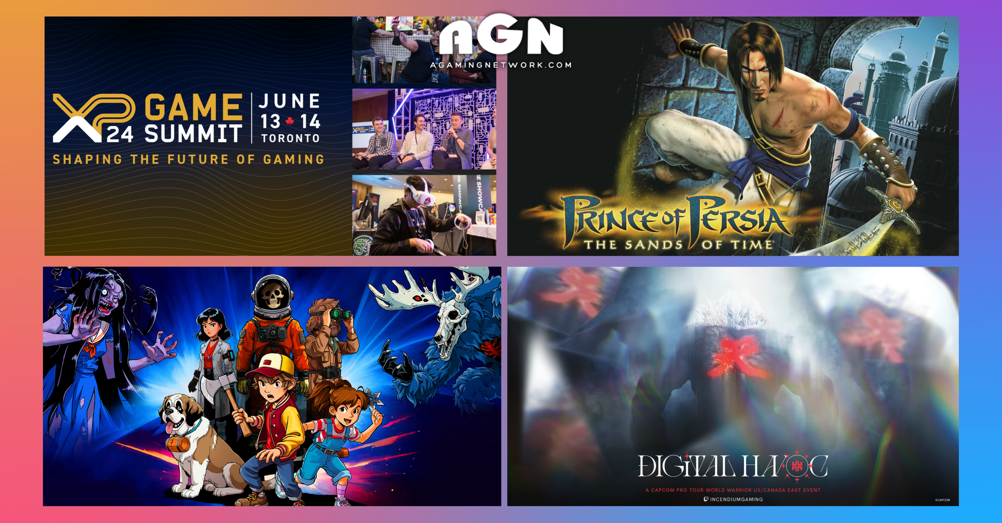 Prince of Persia: The Sands of Time Remake, Echo Generation: Midnight Edition for Steam/Switch, Incendium for Capcom Pro Tour World Warrior, and TONS of summer gaming events!